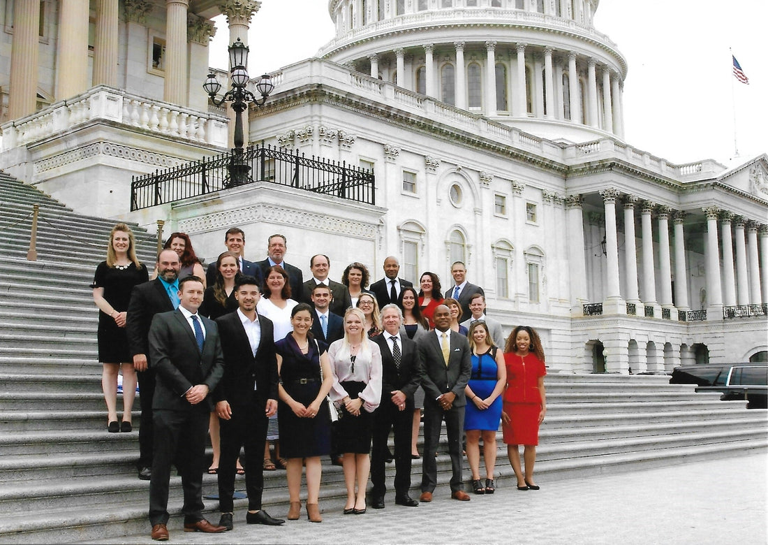 Sean Brownlee and fellow small business leaders outside the U.S. Capitol for Amazon’s Public Policy event.