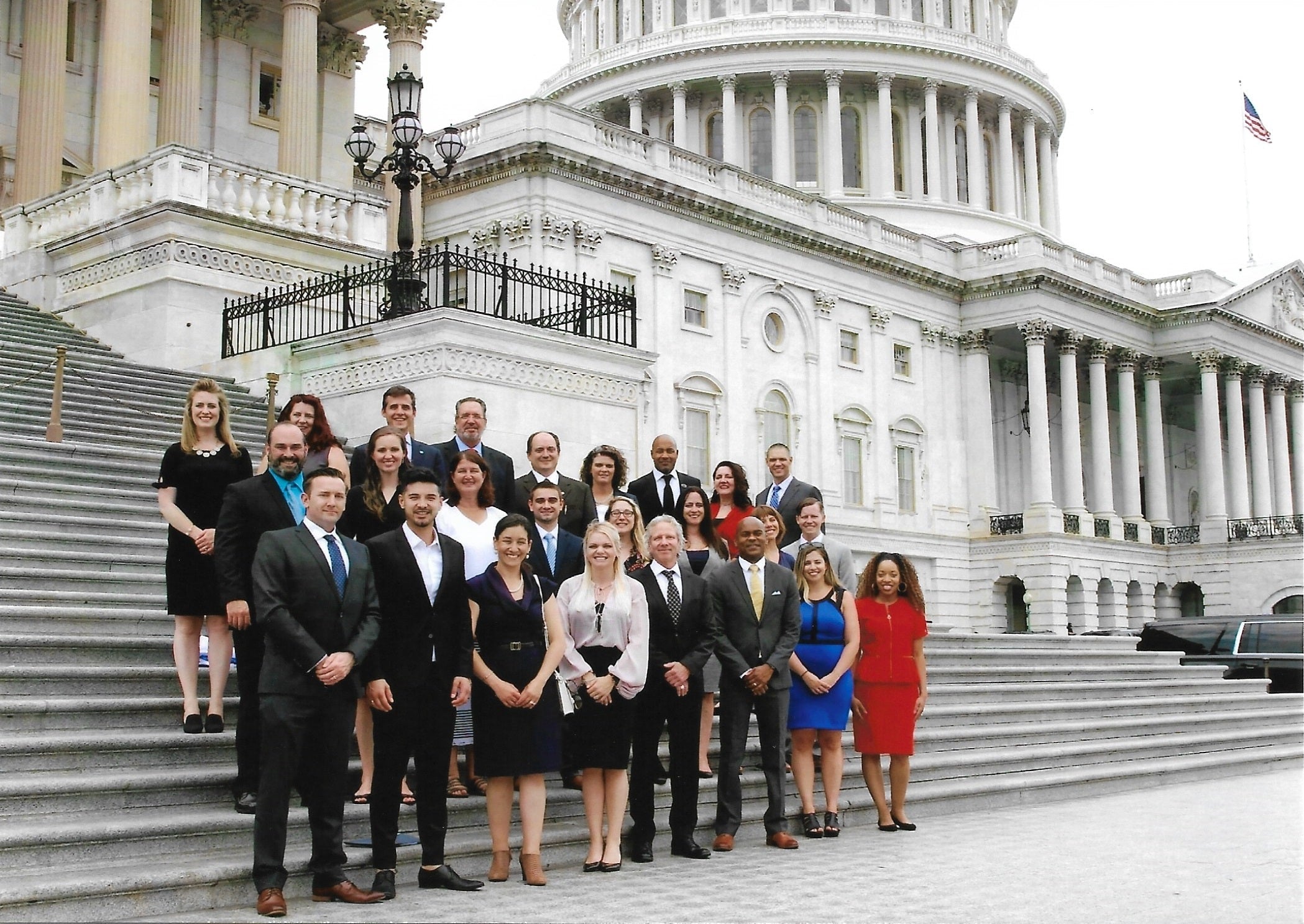 Sean Brownlee and fellow small business leaders outside the U.S. Capitol for Amazon’s Public Policy event.