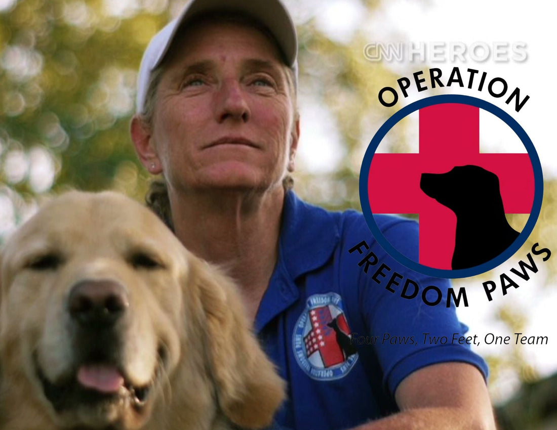 Mary Cortani with Operation Freedom Paws